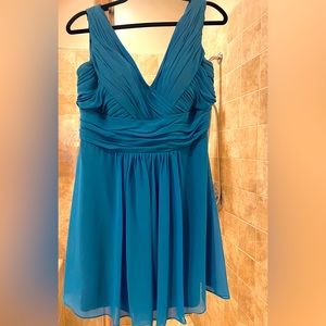 Aqua bridesmaid dress